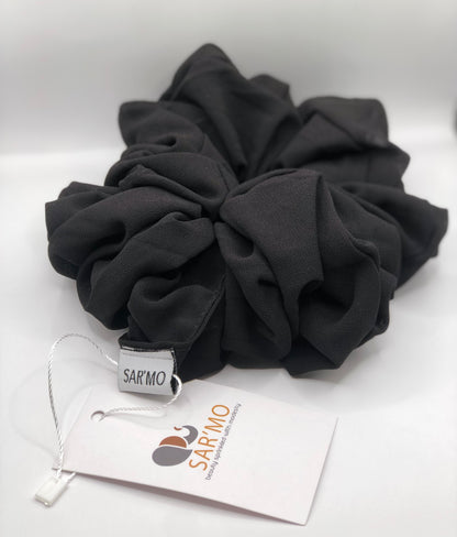 Chiffon Volume Scrunchies - Black