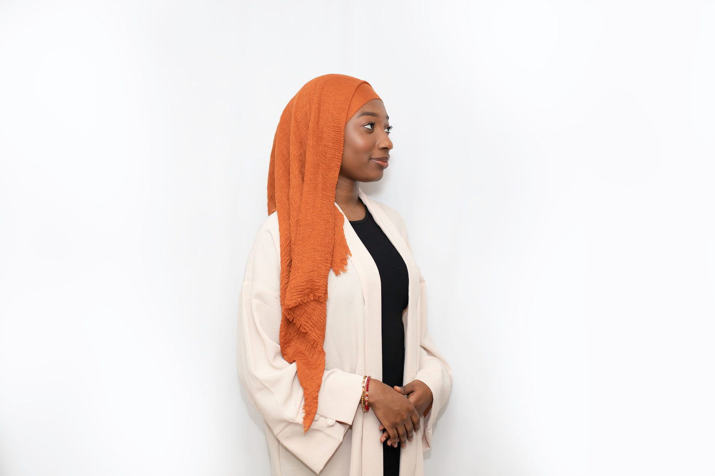 Everyday Crinkle Hijab - Brunt Orange