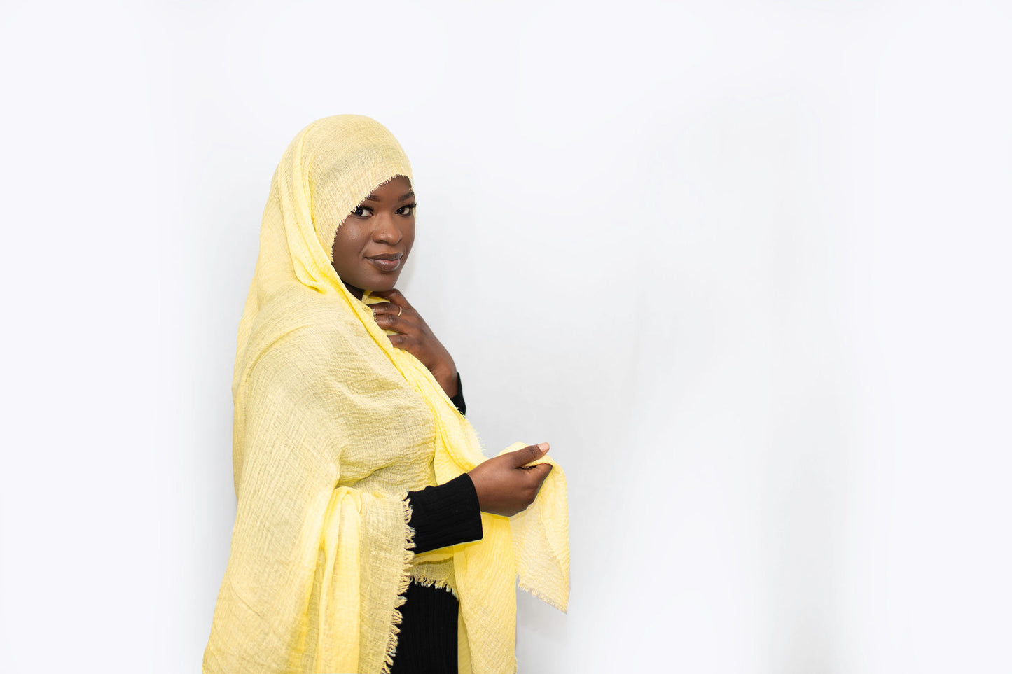 Everyday Crinkle Hijab - Yellow