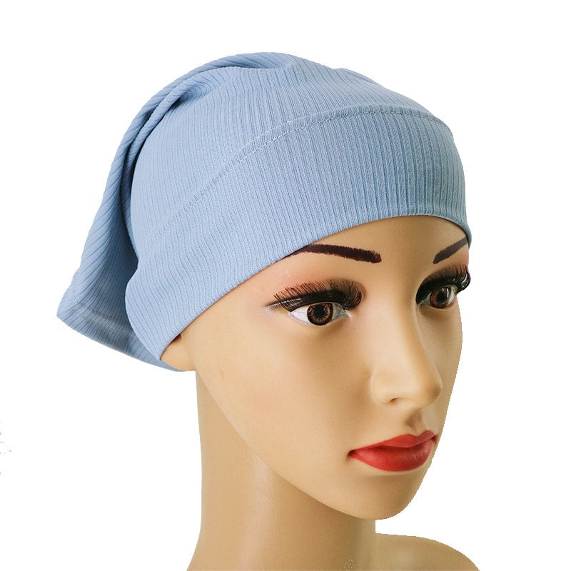 Ribbed Jersey Under Cap - Baby Blue