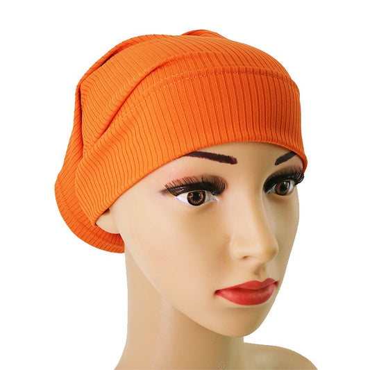 Ribbed Jersey Under Cap - Orange