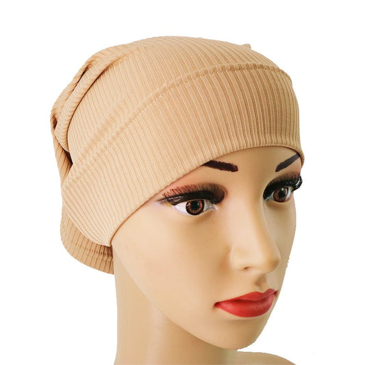 Ribbed Jersey Under Cap - Nude