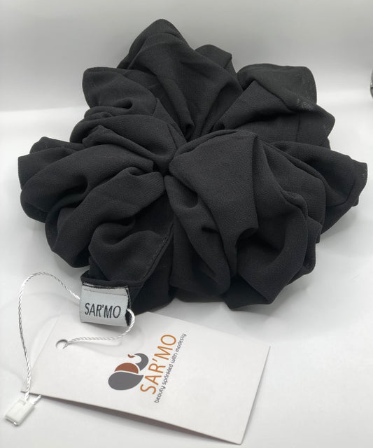 Chiffon Volume Scrunchies - Black