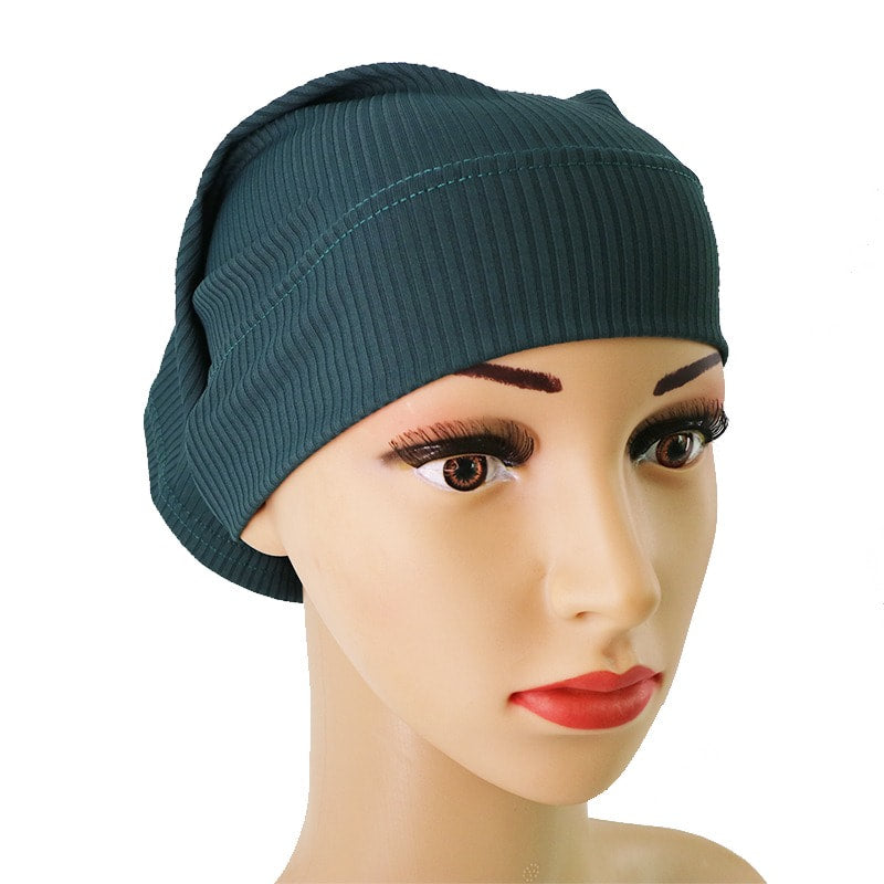 Ribbed Jersey Under Cap - Teal