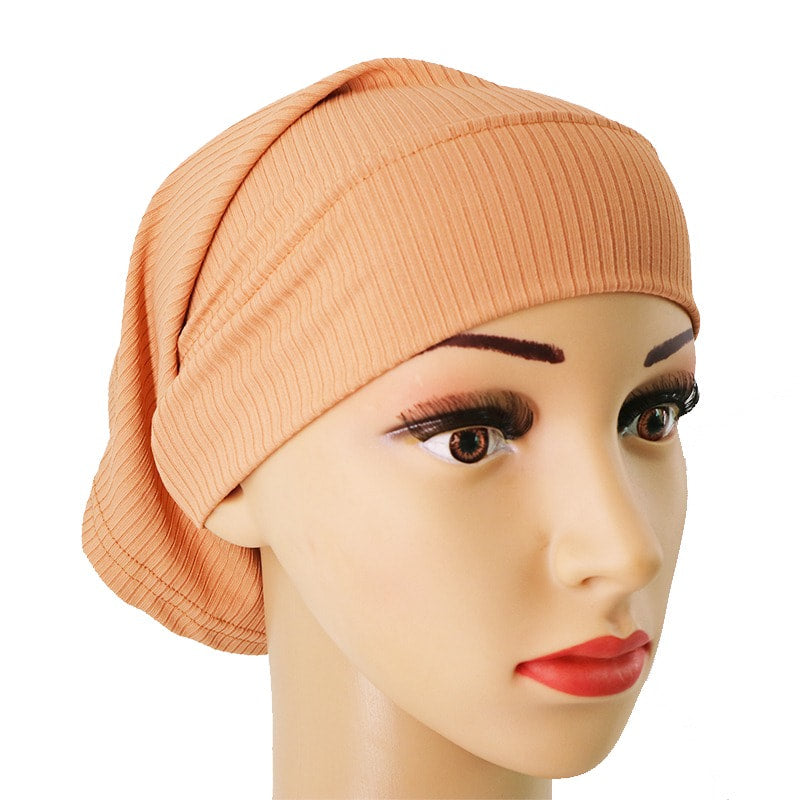 Ribbed Jersey Under Cap - Coral