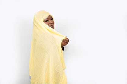 Everyday Crinkle Hijab - Yellow