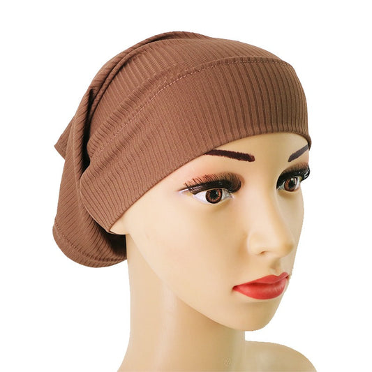 Ribbed Jersey Under Cap - Umber