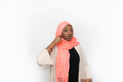 Everyday Crinkle Hijab - Peach