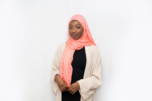 Everyday Crinkle Hijab - Peach