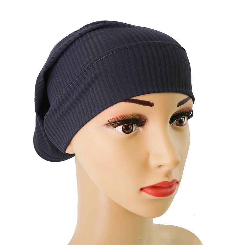 Ribbed Jersey Under Cap - Midnight