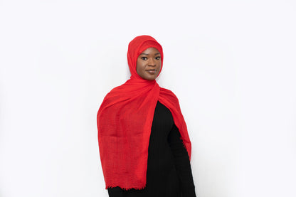 Everyday Crinkle Hijab - Red