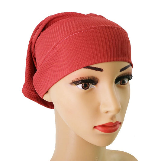 Ribbed Jersey Under Cap - Raspberry