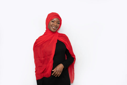 Everyday Crinkle Hijab - Red