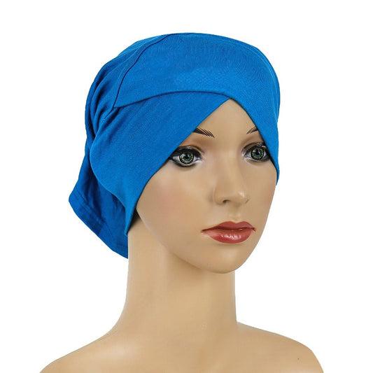 Criss Cross Cotton Undercap - Sky blue