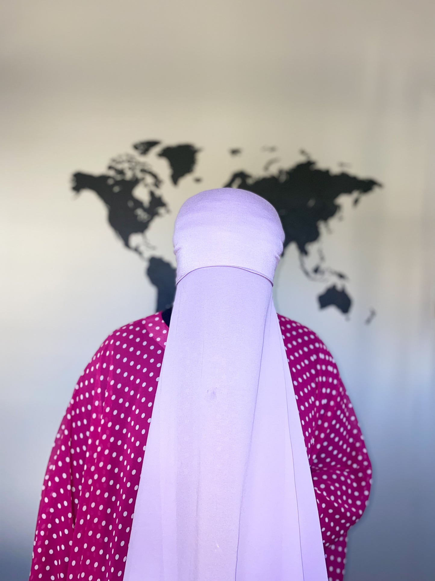 Instant Chiffon Hijab (stitched undercap) - Lilac