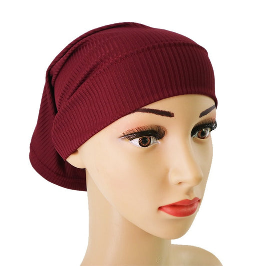 Ribbed Jersey Under Cap - Maroon